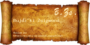 Bujáki Zsigmond névjegykártya